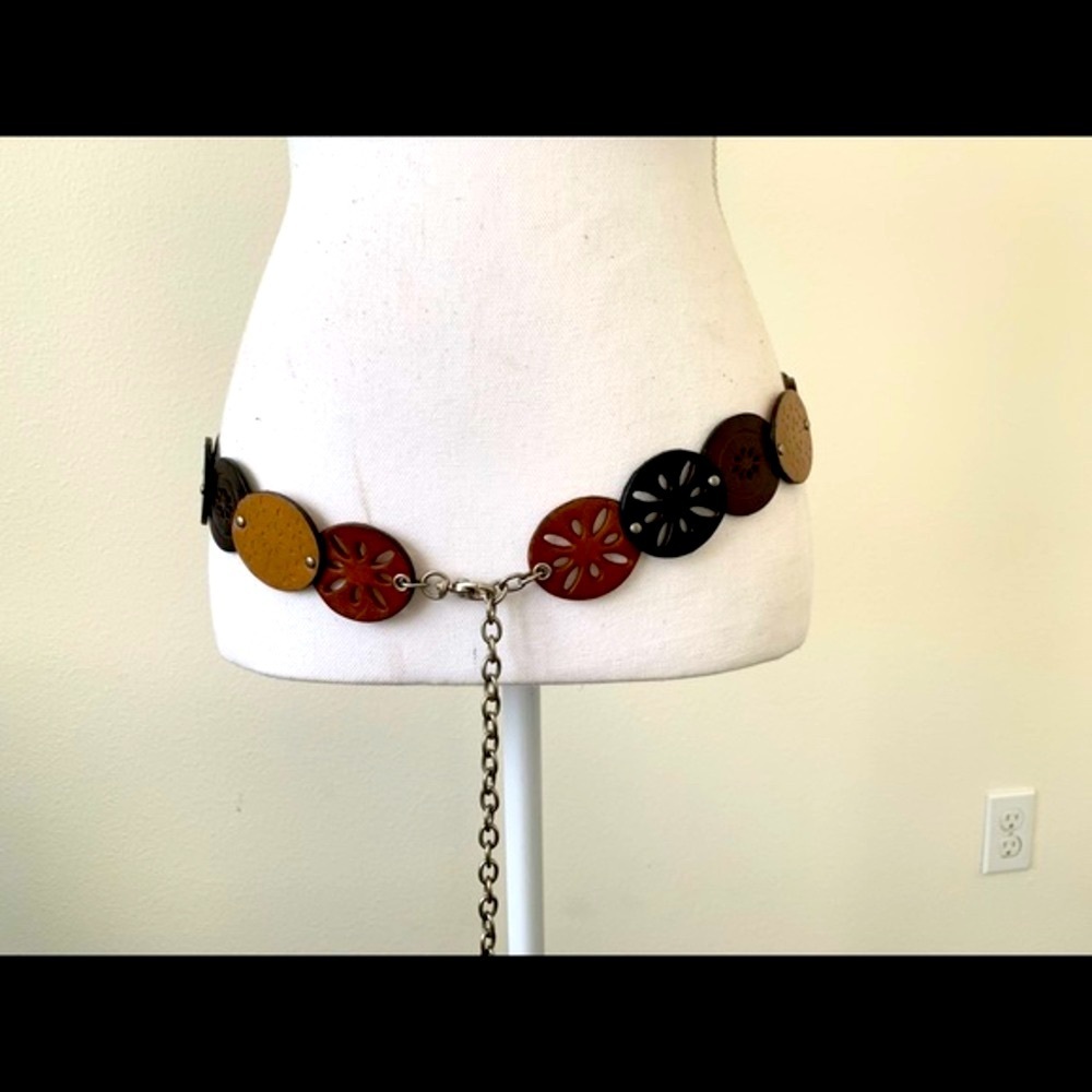 Multicolor Button Design Belt - image 2